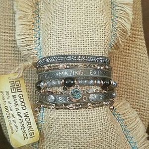 New: Multistrand bracelet Rose/silver